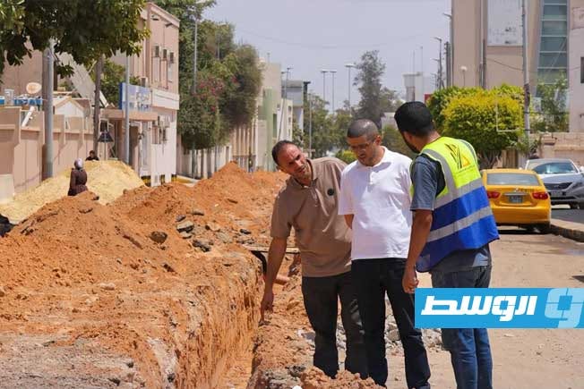 Director of the Housing Authority Inspects Maintenance Work on Bin Ashour Road in Tripoli