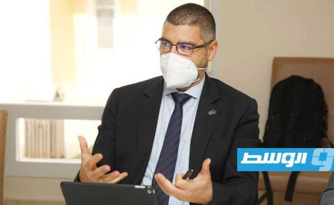 سفير الاتحاد الأوروبي خلال مباحثاته في بنغازي، 27 يناير 2021. (الاتحاد الأوروبي)