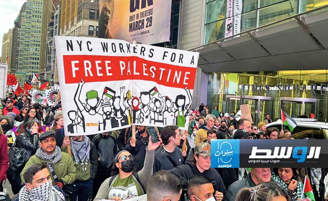 30 ألف متظاهر في نيويورك للتنديد باستمرار الإبادة الجماعية بقطاع غزة