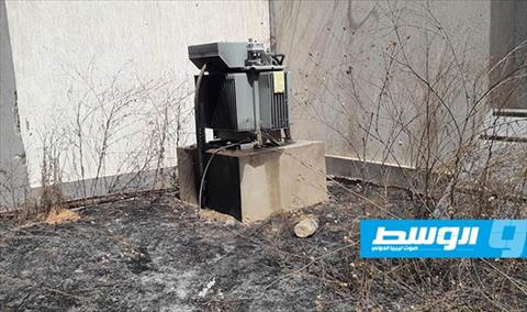 آثار الدمار على محطة 30 المدفعية نتيجة اشتباكات طرابلس, 23 يونيو 2019 (شركة الكهرباء)