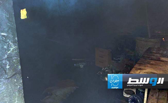 حريق في غرفة بالنادي الأهلي طرابلس