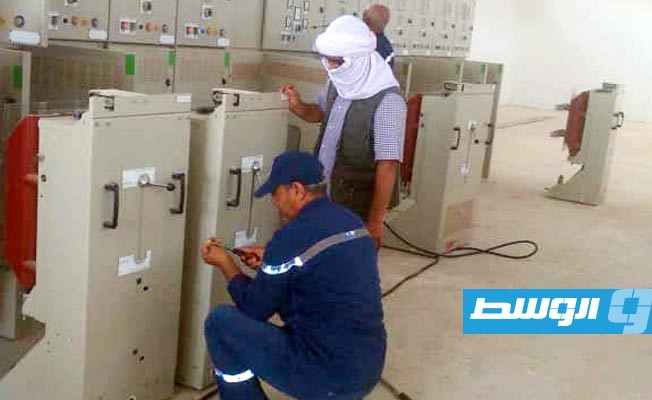 بالصور: صيانة دورية على معدات محطة بن جواد