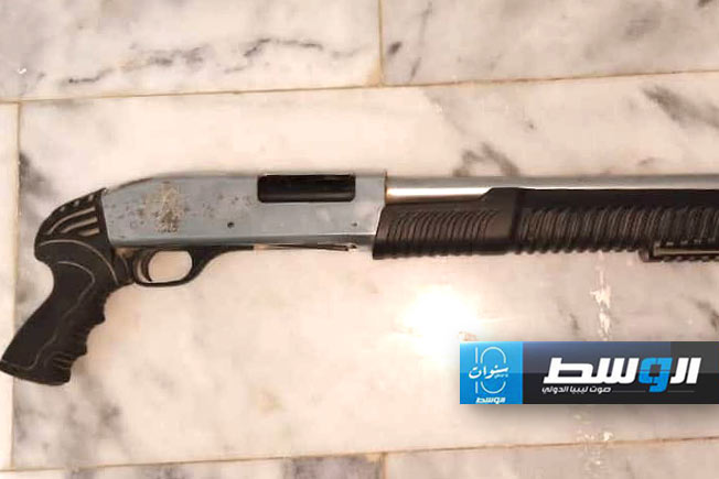 السلاح المستخدم في الجريمة، الإثنين 15 أبريل 2024 (مديرية أمن بنغازي)