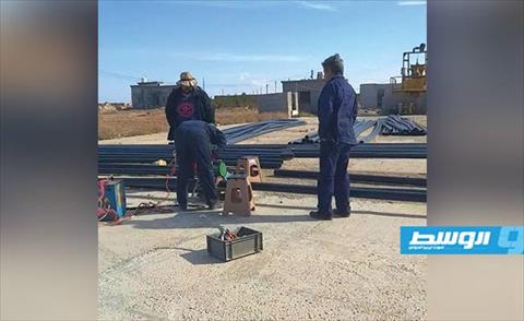أعمال استكمال خط مياه الشرب بمنطقتي بوفاخرة وبوقطيفة (بلدية بنغازي)