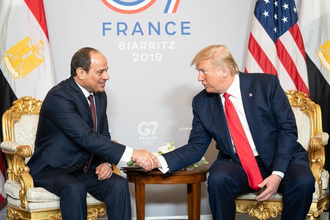 ترامب والسيسي يعربان عن دعمهما المشترك لاستقرار ووحدة وديمقراطية ليبيا