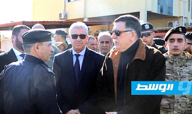 السراج يزور مطار طرابلس ومنطقة قصر بن غشير رفقة قيادات أمنية