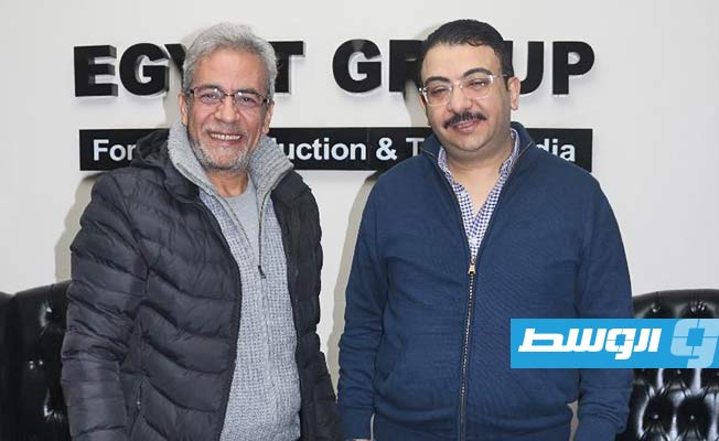 المنتج والسيناريست يوسف حسن يوسف مع صبري فواز (خاص لـ بوابة الوسط)
