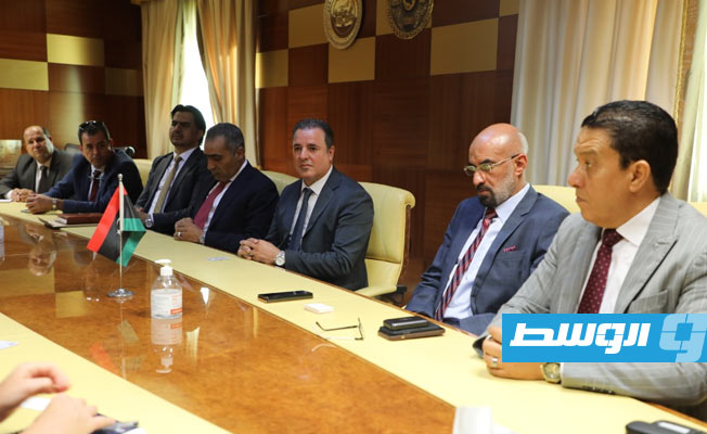 اجتماع الحويج مع مجلس أصحاب الأعمال الليبيين في بريطانيا، الأحد 16 أكتوبر 2022. (وزارة الاقتصاد والتجارة)