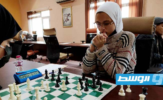 جانب من بطولة ليبيا للشطرنج للسيدات، طرابلس، 11 فبراير 2023. (الإنترنت)