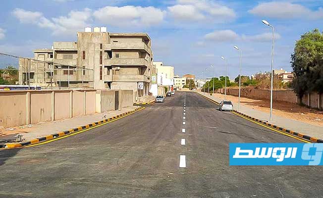 الطريق الرابط بين طريقي صلاح الدين ومستشفى الخضراء بعد افتتاحه. (جهاز تنفيذ مشروعات الإسكان)