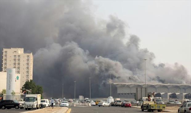 5 جرحى في حريق في محطة تابعة لقطار الحرمين السريع في جدة