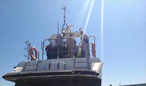 فريق تابع للشرطة المالية الإيطالية، يزور ميناء طرابلس البحري, 24 يوليو 2019 (داخلية الوفاق)