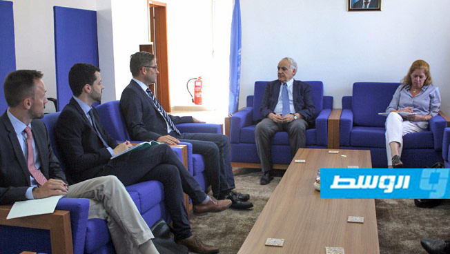 غسان سلامة يلتقي السفير الألماني الجديد لدى ليبيا بمقر البعثة في طرابلس