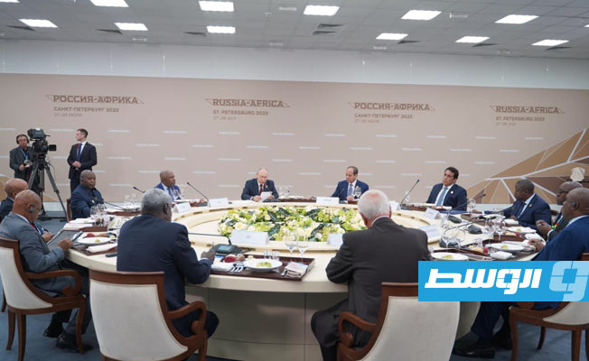 رئيس المجلس الرئاسي محمد المنفي يشارك في اجتماع رؤساء المجموعات الإقليمية الاقتصادية، الخميس 27 يوليو 2023 (المكتب الإعلامي للمنفي)
