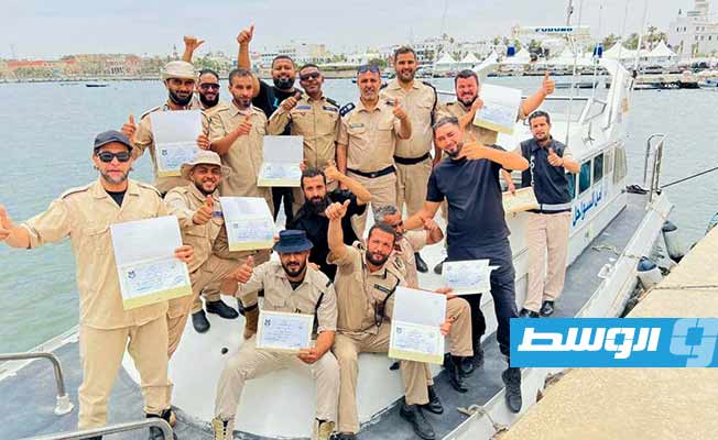 افتتاح فصل دراسي نموذجي لتوطين التدريب في المجال البحري بميناء طرابلس. (وزارة الداخلية بحكومة الوحدة)