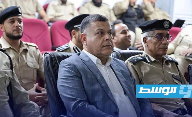 حفل تدشين برنامج تأهيل أعضاء مراكز الشرطة بمديريات أمن طرابلس الكبرى. (وزارة الداخلية)