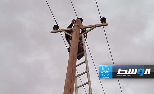 إعادة التيار الكهربائي لمناطق غرب ليبيا