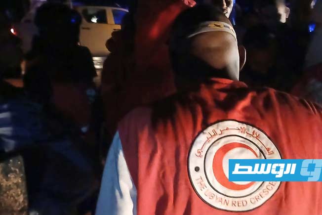 Red Crescent providing relief to those affected by the heavy rains in Tahala