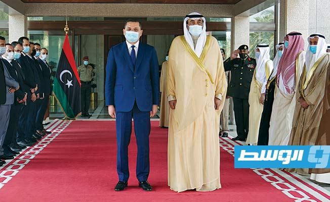 رئيس وزراء الكويت يستقبل الدبيبة