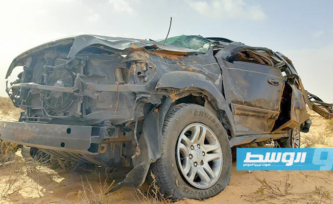 مصرع ليبي ومصريين وإصابة آخرين جراء حادث سير جنوب منطقة العقيلة
