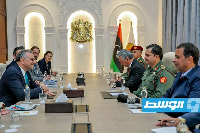 Saddam Haftar and Trump Advisor Massad Boulos discuss the political situation in Libya