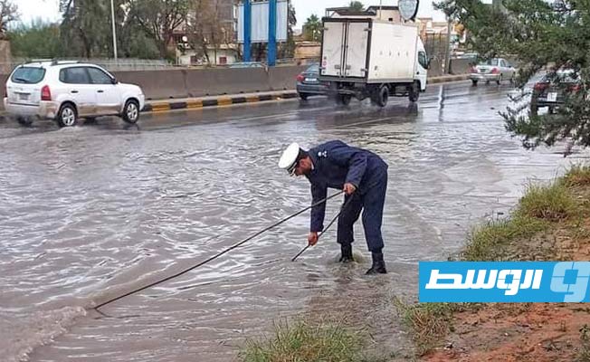 مياه الأمطار تغرق عدد من الشوراع الرئيسية في طرابلس، الأحد 27 نوفمبر 2022. (بلدية طرابلس المركز)