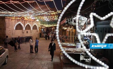 زينة رمضان تضيء شوارع القدس (أرشيفية : الإنترنت)