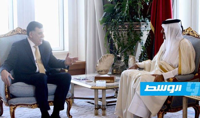 السراج يتفق مع أمير قطر على التنسيق في مواجهة «كورونا»