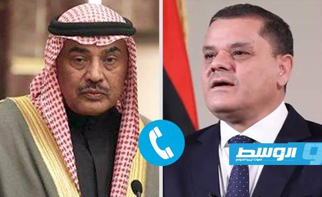 رئيس وزراء الكويت لـ«دبيبة»: حريصون على وحدة وسيادة ليبيا