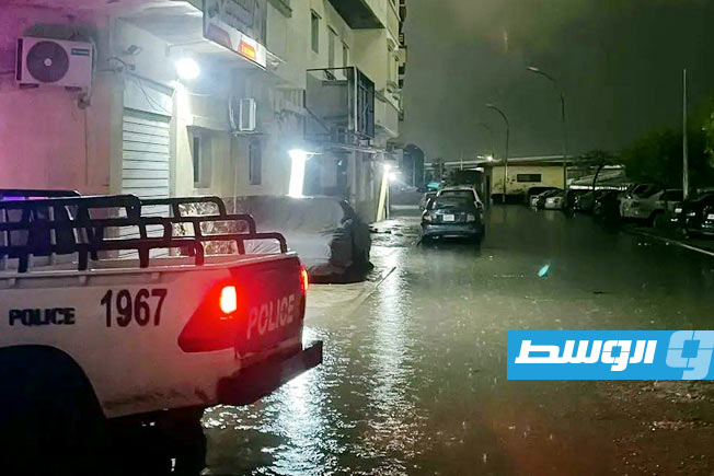 Evacuation of families stranded in the Old Kish area of Benghazi after flooding from heavy rainfall