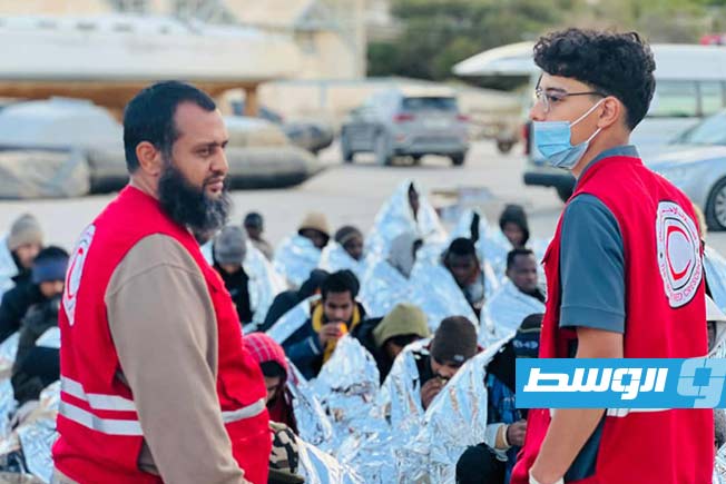 Red Crescent Rescues 45 Migrants Off the Coast of Tobruk