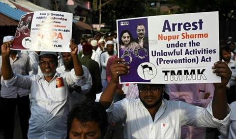 تظاهرات حاشدة في آسيا احتجاجا على التصريحات المسيئة للنبي محمد في الهند