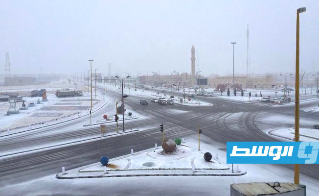 مدينة طريف شمال السعودية تسجل ست درجات حرارة تحت الصفر. (الإنترنت)