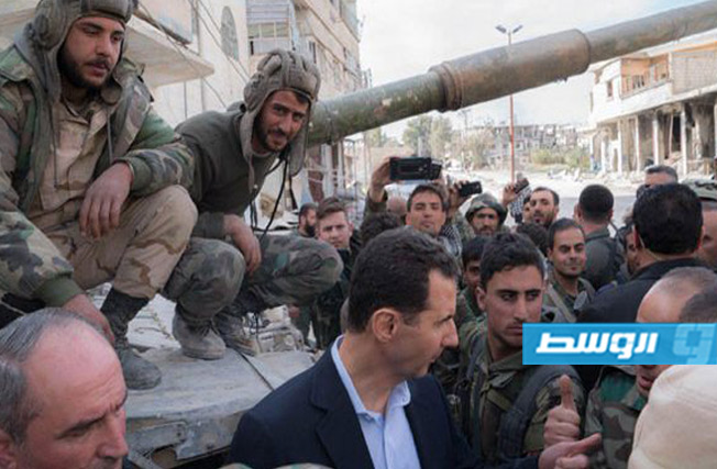 الأسد يزور جنوداً سوريين في الغوطة الشرقية قرب دمشق
