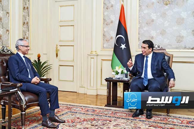 المنفي يناقش مع سفير فرنسا كيفية خلق توافقات بين الأطراف الفاعلة في ليبيا