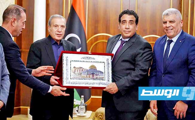 Menfi receives Palestinian Deputy PM Nabil Abu Rudeineh in Tripoli, reiterates call for ceasefire in Gaza