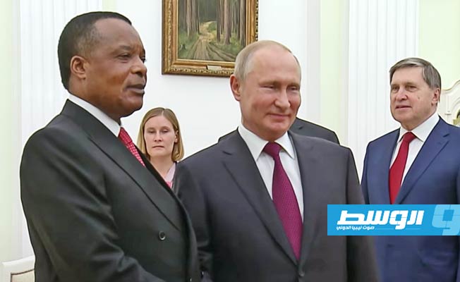 محادثات بين بوتين ورئيس الكونغو حول الملف الليبي