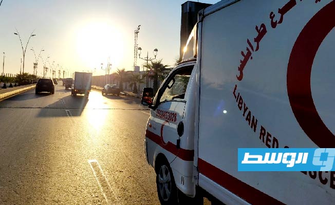 قافلة الهلال الأحمر الإغاثية المتجهة من العاصمة إلى المنطقة الشرقية، 13 سبتمبر 2023. (الجمعية فرع طرابلس)