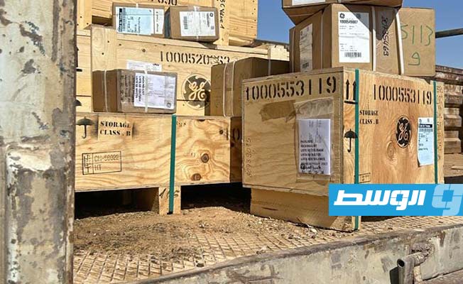 معدات وصلت من مطار معيتيقة وميناء طرابلس البحري لصالح شركة الكهرباء. (الشركة العامة للكهرباء)