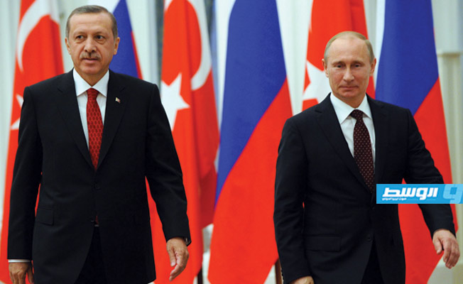 بوتين وإردوغان يبحثان تطورات الأوضاع في ليبيا