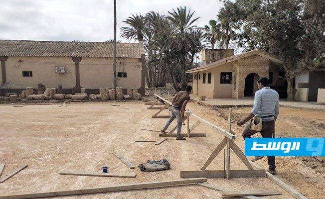 استعدادات إقامة متحف شهداء سحاب (فيسبوك/ صفحة مصلحة الأثار الليبية)