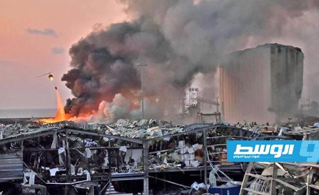 «النهار اللبنانية»: اندلاع حريق جديد في مرفأ بيروت.. وتحرك سريع للدفاع المدني «فيديو»