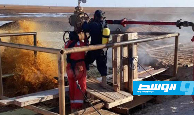 السيطرة على تسرب حدث في أحد آبار حقل الشادر النفطي