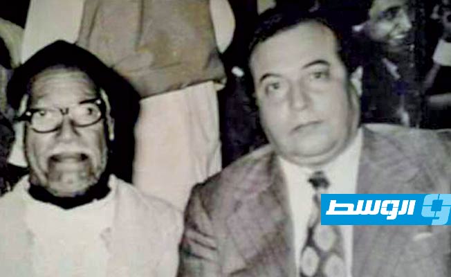 الفنان رجب البكوش والكاتب المسرحي محمد إدريس