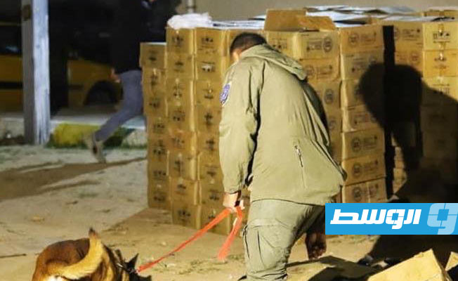 الحبوب المخدرة التي جرى ضبطها على متن شاحنة غرب طرابلس. (وزارة الداخلية)