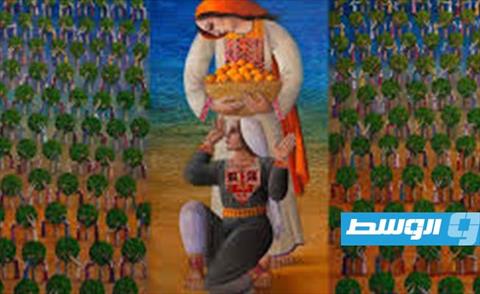 لوحات الفنان سليمان منصور. (موسوعة متحف للفن الحديث والعالم العربي)