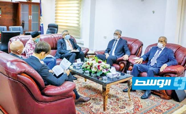 باشاغا يلتقي بسفير إيطاليا لدى ليبيا بمقر وزارة الداخلية بطرابلس، 22 سبتمبر 2020. (داخلية الوفاق)