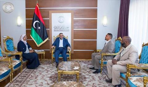«المشري» يبحث مع وزيرة الشؤون الاجتماعية سبل استيعاب النازحين من حرب طرابلس