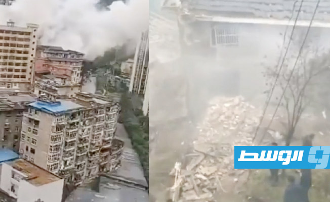 20 شخصا عالقون بعد انفجار مكتب حكومي بالصين
