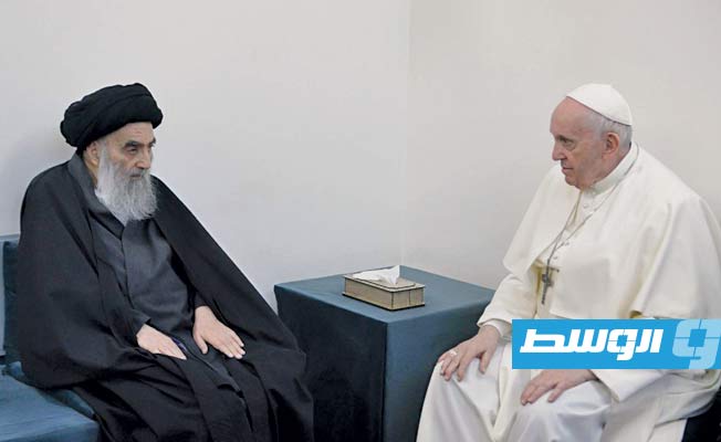 بابا الفاتيكان: اللقاء مع المرجع الشيعي السيستاني «أراح نفسي»